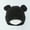 Black, variant on Kids Knit Beanie Hat, Winter Bear Ears Hat Warm Knitted Fleece Lined Woollen Ski Pompom Hat
