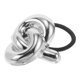 thumbnail image 3 of Lazos metálicos para el pelo, lazos geométricos, coleteros, bandas elásticas para el pelo, accesorios para el pelo para mujeres, cabello largo y grueso, regalos navideños plateados, 3 of 8