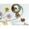 thumbnail image 6 of 6.00ct NATURAL FANCY COLOR YELLOW ORANGE BROWN PINK DIAMOND BROOCH &PEARL, 6 of 12