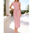 thumbnail image 2 of Vestido ajustado ZESICA 2025 para mujer, cuello alto, rosa, 2 of 7