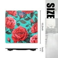 thumbnail image 2 of High Precision Body Weight Scale Smart Bathroom Scales with Large LCD Display(400lbs),Decorative for Bedroom-Red Roses With Green Leaves On Turquoise Background, 2 of 4