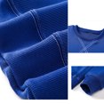 thumbnail image 4 of safuny Men's Fashion Solid Color Thermal Pullover Crew Neck Sweatshirts Long Sleeve Basic Tops Loose Shirts Big&Tall Casual Retro Workout Blue XL, 4 of 4