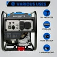 thumbnail image 4 of Efurden 4400W Inverter Generator Gas Powered, Portable Gas Generator for Home and Outdoor Use, Leightweight and ECO Mode (Blue), 4 of 7