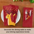 thumbnail image 6 of Napkin Satin Napkin 20*20 Inchx4 Kitchen Towel Dinner Plate Towel Decorative Towel Napkin Tea Towel Suitable For Kitchen Table Yellow Christmas Deer Beautiful, 6 of 8