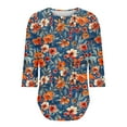 thumbnail image 4 of Women Short Sleeve Tops Trendy Blouses for Women Casual Red Shirts for Women Dressy, 4 of 7