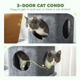 thumbnail image 4 of Grey Multi-Level Cat Tree with 2 Condos & Plush Perches - 31.5" Indoor Tower for Cats | Scratching Post & Play | Living Room & Bedroom, 4 of 7