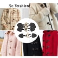 thumbnail image 4 of 8Pcs PU Leather Sew on Toggle Closure with Button for Jackets Coats and Black, 4 of 8