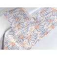 thumbnail image 3 of Floral Design Bed Runner Set, Spring Vibes Line Style Illustrated Chamomile Pattern Print, Decorative Bedding Scarf & a Pillow Sham for Hotels Homes, Twin, Blue Violet Peach and Cream, by Ambesonne, 3 of 3