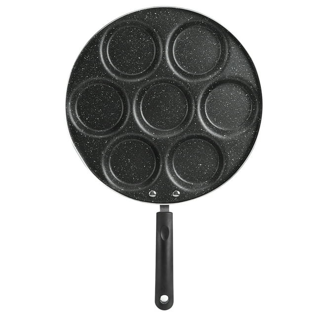 Non Stick Frying Pan,7 Holes Frying Pan Cooking Pan Kitchen Cookware Unrivaled Performance