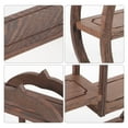 thumbnail image 3 of DEEPCRAFF Coffee Colored Wood Curio Storage Rack Antique Display Stand with Vintage Style, 3 of 6