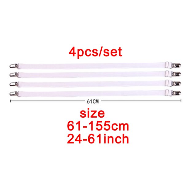 Juego de 4 unidades de tiras elásticas para sábanas, pinzas para sábanas, cinturón, funda de colchón ajustable, soporte para mantas Tan Jianjun unisex