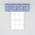 thumbnail image 2 of Ambesonne Floral Valance Pack of 2, Spring Flowers Polka Dots, 54"X18", Ceil Blue Indigo, 2 of 4