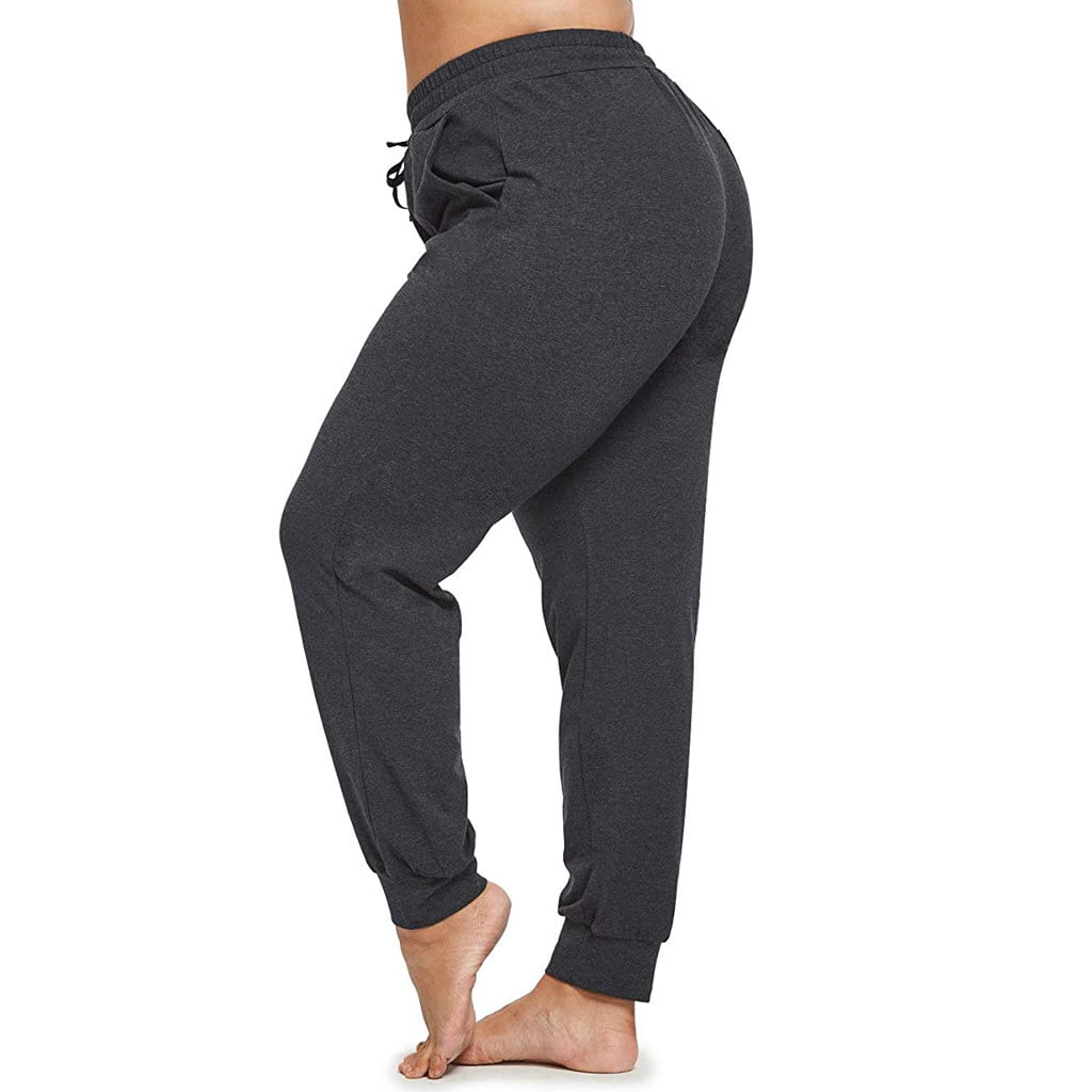 SUNNYME Sweatpants for Women Jogger Lounge Casual Loose Fit Waistband Yoga Pants with Pockets