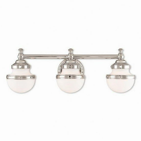 3 Light Bathroom Light in Modern Style 24 inches Wide By 8.25 inches High-Polished Chrome Finish Bailey Street Home 218-Bel-2120611