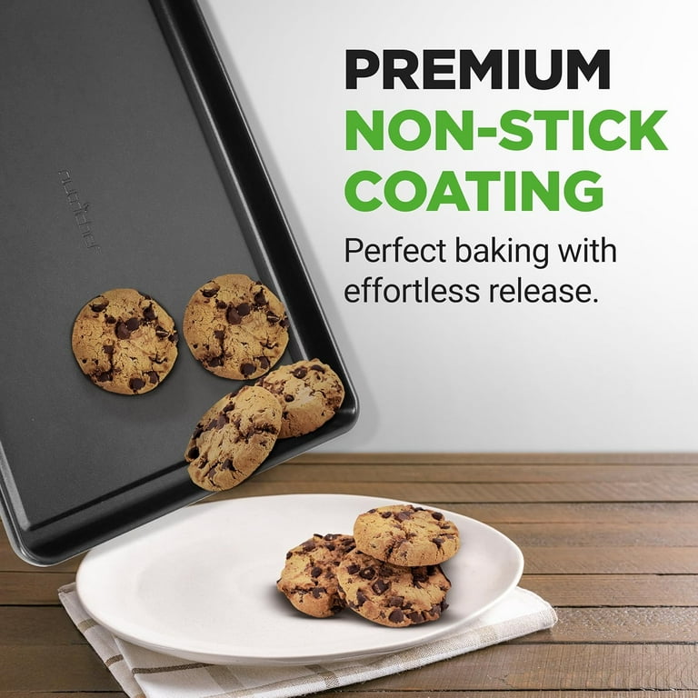 8-Piece Nonstick Bakeware Set - Non Toxic Carbon Steel Baking Trays with Cookies Sheet, Muffin, Loaf, Cake & Round Pan - Easy to Clean & Oven Safe