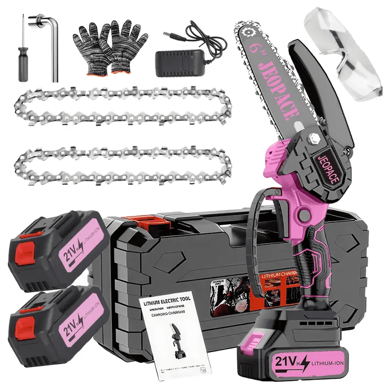 Mini Cordless Saw, 6-inch Handheld Chainsaw, Cordless Mini Electric Saw 6 Inches, Handheld Electric Chainsaw Suitable For Tree Pruning And Cutting, For Use In Yards, Homes, And Gardens.