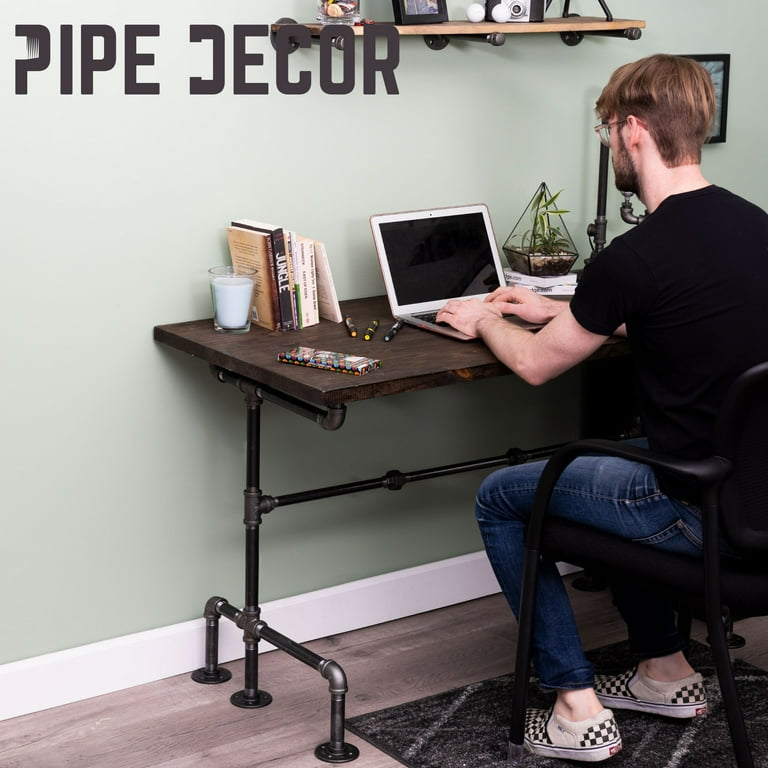 Pipe Dcor M Design Desk Kit Industrial Steel Pipe Black