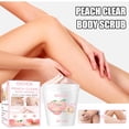 thumbnail image 2 of Crema exfoliante corporal HUOGUO Peach para limpieza profunda y blanqueamiento de la piel, 2 of 5