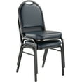thumbnail image 2 of (Pack of 2) NPS 9200 Series Premium Vinyl Upholstered Stack Chair, Midnight Blue Seat, 2 of 7