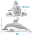 thumbnail image 3 of Dorian the Dolphin | 11 Inch Dolphin Stuffed Animal Plush | By TigerHart Toys, 3 of 5