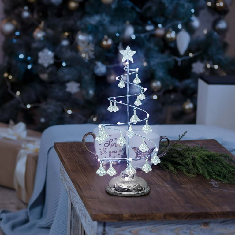Fridja LED Christmas Tree Lights Decorations Night Light Crystal Christmas Tree for New Year, Wedding,Christmas Decor Gifts for Women Wife Boyfriend