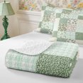 thumbnail image 4 of Manfei Cartoon Bow Twin Quilt Set 2 Pieces,Floral Leopard Print Twin Coverlet Set,1 Bedspread and 1 Pillowcase, 4 of 7
