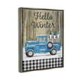 thumbnail image 3 of Stupell Industries Hello Winter Plaid Gnomes Graphic Art Luster Gray Floating Framed Canvas Print Wall Art, Design by Paul Brent, 3 of 6