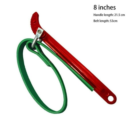 

8inch Belt Wrench Fuel Oil Filter Strap Spanner Car Engine Repair Removal Tool