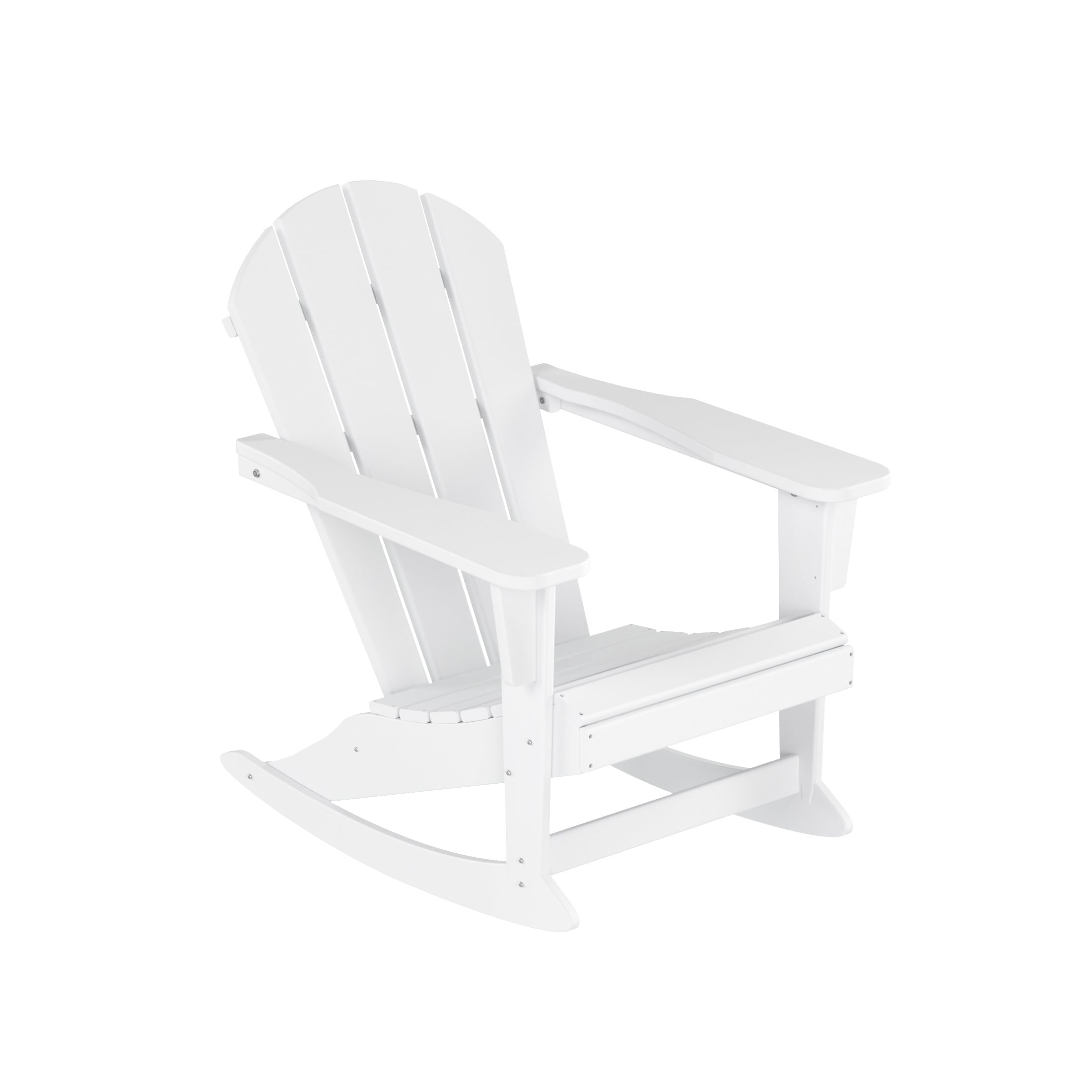 Westintrends Malibu White Rocking Chair Outdoor, All Weather Resistant