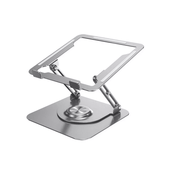 Soporte Laptop Ergonómico De Aluminio Rotación 360° Plegable, Plata