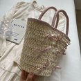 thumbnail image 4 of Bolso Mano para Mujer Cesta Tejido A La Lazo Retazos Viajes Al Aire Libre, 4 of 9