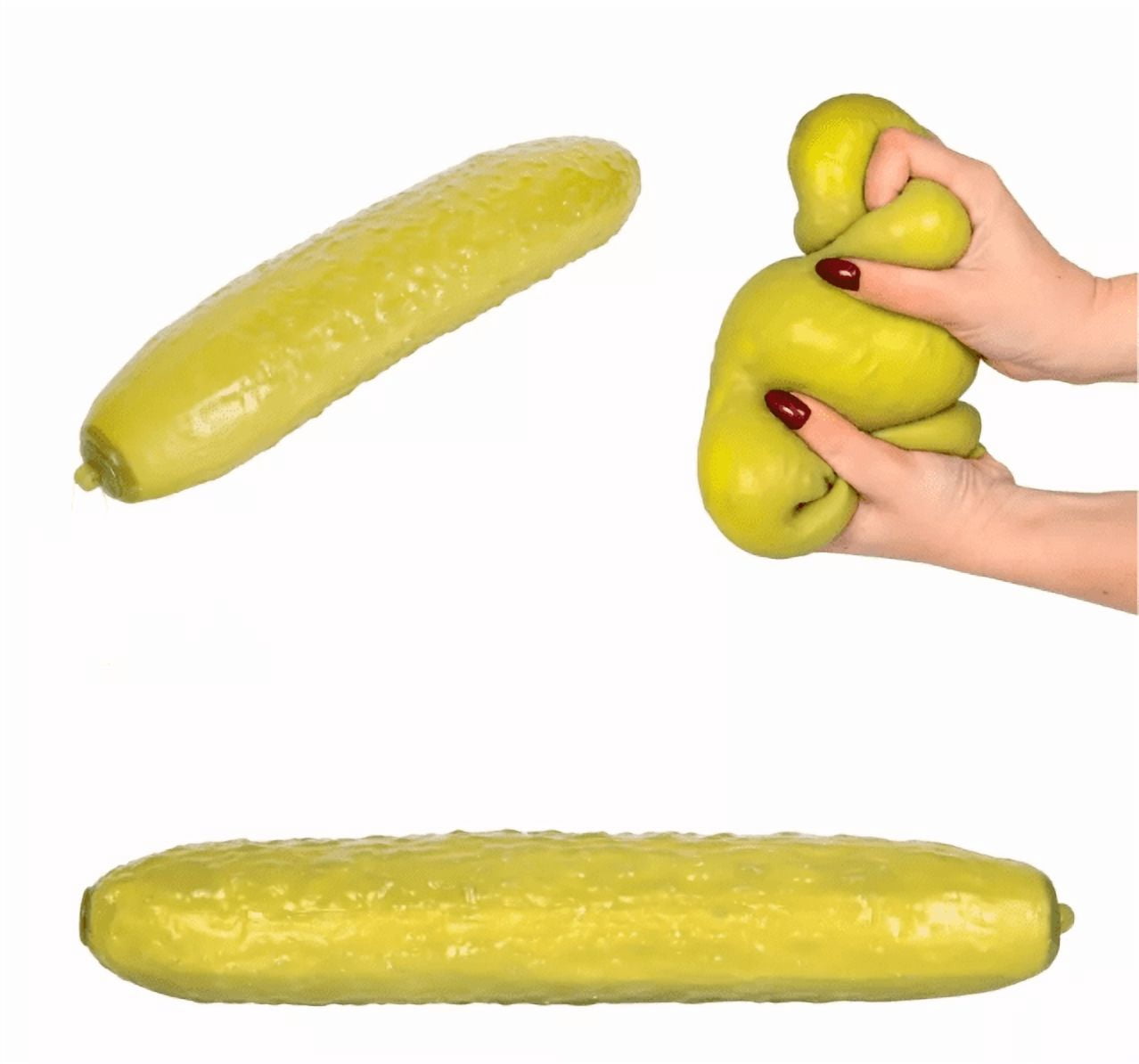 Squeezy PICKLE Sensory Toys, Slow Rising Squishy Relief Soft Tress Relief & Fidget Toys, Cucumber Fruit Toys