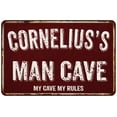 thumbnail image 1 of CORNELIUS'S Man Cave Red Grunge Sign 8 x 12 High Gloss Metal Sign 208120003488, 1 of 1