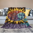 thumbnail image 2 of COMIO Retro Sun and Moon Throw Blanket Soft Fuzzy Lightweight Mystical Soul Blankets Gifts for Adult Mushrooms Flowers Astrology Magic Style Couch Sofa Room and Bed Decor, 2 of 6