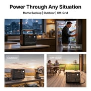 Jackery HP1000AC V2 Portable Power Station, 1014Wh LiFePO4 1500W Output with Sub-10ms UPS & Rapid Charge for Home Backup & RV