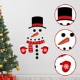 thumbnail image 4 of Christmas Door Sticker Decorations Snowman Design For Window Door Refrigerator Made Of Pvc Material Removable And Reusable For Holiday Festivities 1Pc, 4 of 7