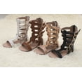 thumbnail image 4 of Girls Leather Gladiator sandal weathered brown Adjutable buckle 2-3Y (7-8T), 4 of 5
