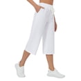 thumbnail image 7 of 2-Pack SPECIAL MAGIC Women's Capri Pants Wide Leg Cotton Yoga Sweatpants with Pockets Casual Lounge Jogger Pants, 7 of 7