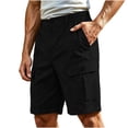 thumbnail image 4 of Yievot Men's Cargo Shorts Elastic Back Waist Knee Length Outdoor Hiking Casual Shorts with Multi Pockets, 4 of 6