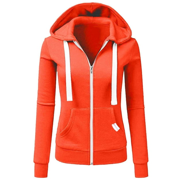 Kcodviy Veste Solide pour Femmes Sweat à Capuche à Fermeture à Glissière pour Hommes