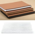 thumbnail image 1 of 100PCS Double Loop Spiral Binding Coil 9/16 Inch 34 Loop 3:1 Pitch 120 Sheet Capacity A4 Wire Binding Spines with 360 Degree Rotation Easy to Prepare Paper Storage, 1 of 7