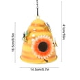 thumbnail image 3 of Diceymbol Beehive Hanging Bird Feeder Outdoor Wild Bird Feeder With Ladybug Sunflower Decor Rustproof Metal Chain Feeder For Garden Patio Yard And Backyard Bird Watching, 3 of 8