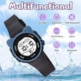 thumbnail image 4 of Relojes para niños Reloj deportivo digital para niñas y niños, rastreador de ejercicios con despertador, cronómetro, relojes impermeables sin aplicación, 4 of 6