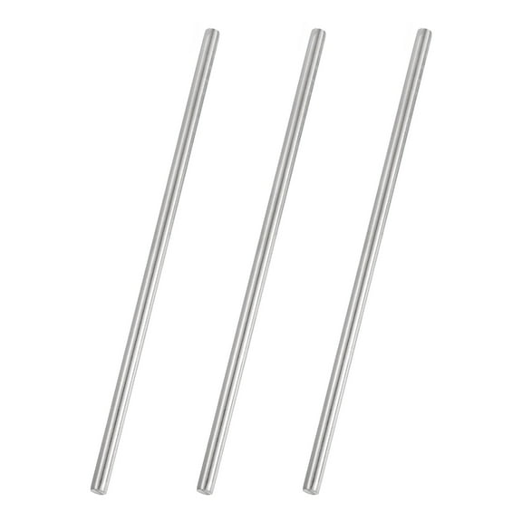 Uxcell 3 Pcs 4.8mm x 305mm Stainless Steel Round Rod, Metal Solid Shaft Smooth Rods for Industry Crafts Model Metal Working, 12 inches Long 3/16" Diameter, Silvery