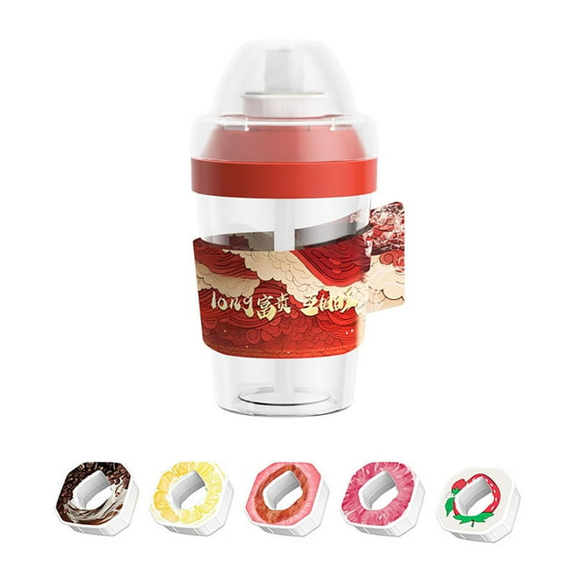 Coffee Flavored Circle Water Bottle Coffee Cup13.5 Oz Air Water Bottle With1/3/5 Pcs Coffee Flavor Pods 0 Sports Plastic Water Bottles For Drinking