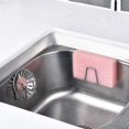 thumbnail image 3 of Soporte de esponja de 2 piezas Soporte de fregadero de cocina autoadhesivo Ganchos de ropa, con ganchos adhesivos transparentes de 2 piezas Sin taladrar Agua de acero inoxidable kaili Sencillez, 3 of 5