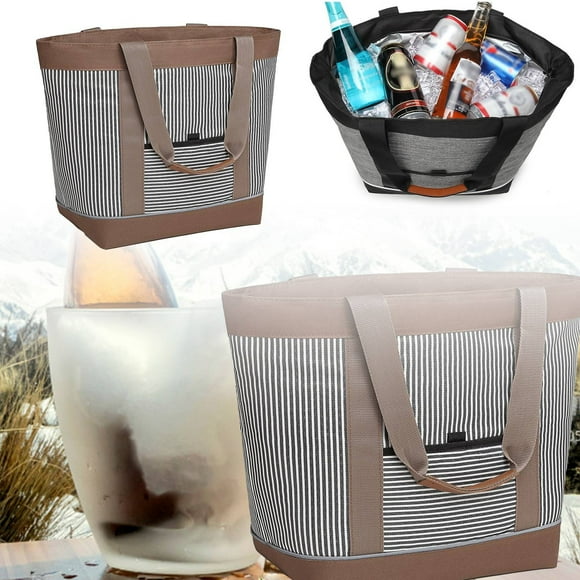 Bolsa térmica portátil y moderna, de tela ligera, perfecta para fiestas antes de los partidos, picnics y viajes.