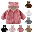 thumbnail image 1 of JDQJBZ Veste d'Automne et d'Hiver pour Garçons et Filles, Veste à Capuche en Polaire avec Fermeture Éclair, Veste Matelassée Imprimée pour Enfants avec Poche, 1 of 5