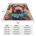 thumbnail image 3 of Rateoe Painted Flower Puppy Print Fuzzy Fleece Throw Blanket Extra Large,Super Soft,Fluffy and Warm Blankets for Couch,Bed,All Season Use (40"x30"), 3 of 8