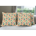 thumbnail image 6 of Ambesonne Vintage Throw Pillow Cover 4 Pack, Hipster Polka Dots Tile, 18", Multicolor, 6 of 7